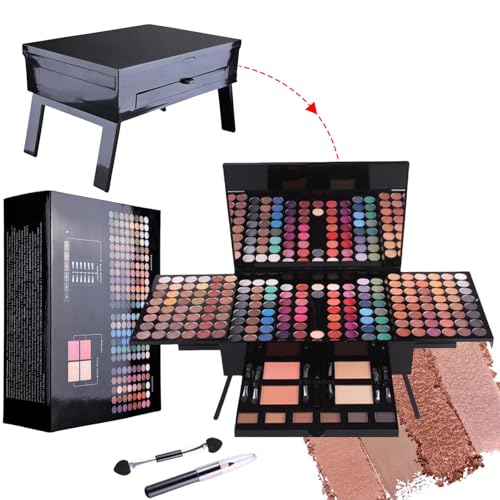 PhantomSky 180 Farben Lidschatten Palette Makeup Kit mit Augenbraue Puder, Pulver und Rouge - Perfekt für Profi-und tägliche von PhantomSky