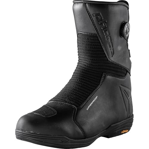 Pharao Delta WP Motorradschnürstiefel Lang – Wasserabweisend – Vibram Sohle schwarz 44 Pharao Delta WP Motorradschnürstiefel Lang – Wasserabweisend – Vibram Sohle schwarz 44 von Pharao