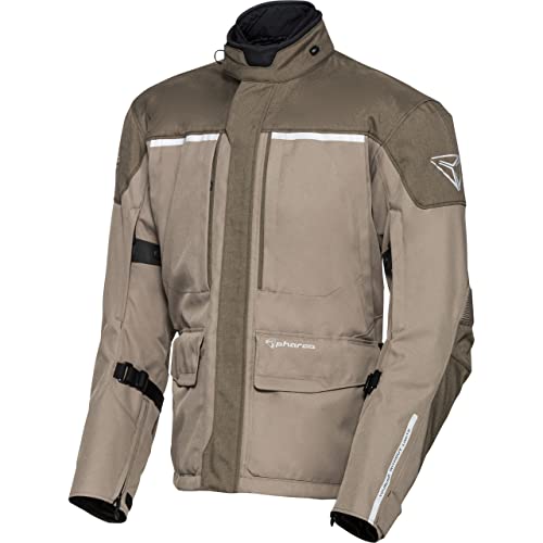 Pharao Motorradjacke mit Protektoren Motorrad Jacke Cedar WP Textiljacke Hellbraun/braun XXL, Herren, Tourer, Ganzjährig von Pharao