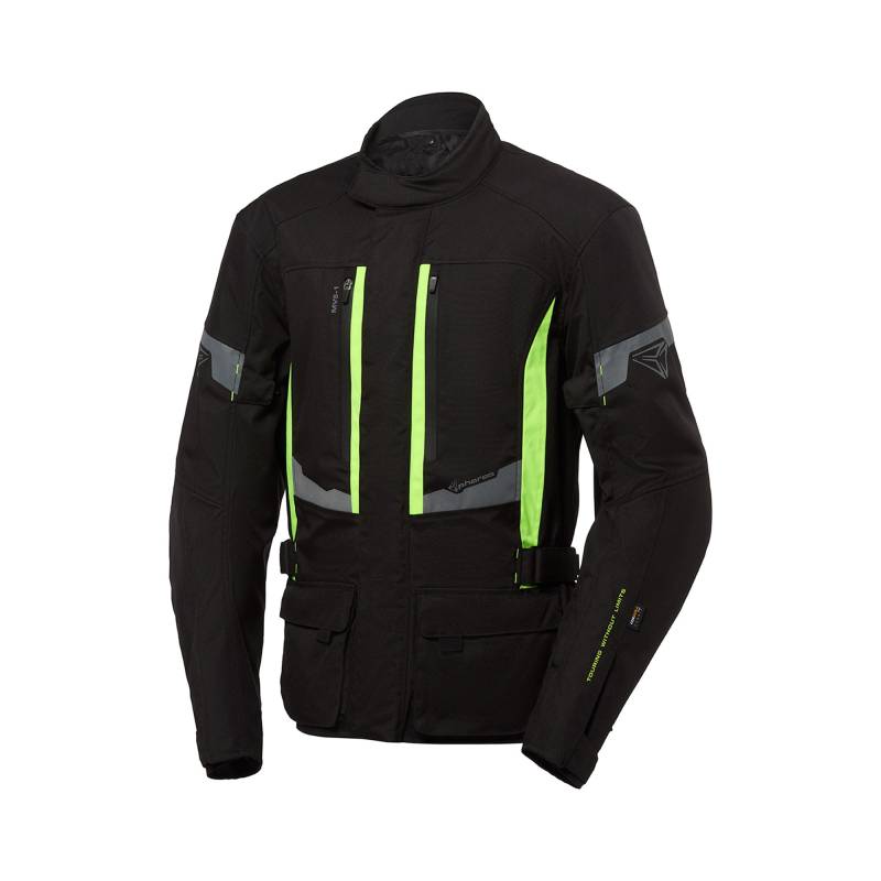 Pharao Pharao Faro WP Textiljacke schwarz/gelb 3XL Herrengelb3XL - Motorradbekleidung - Herren Motorradbekleidung von Pharao