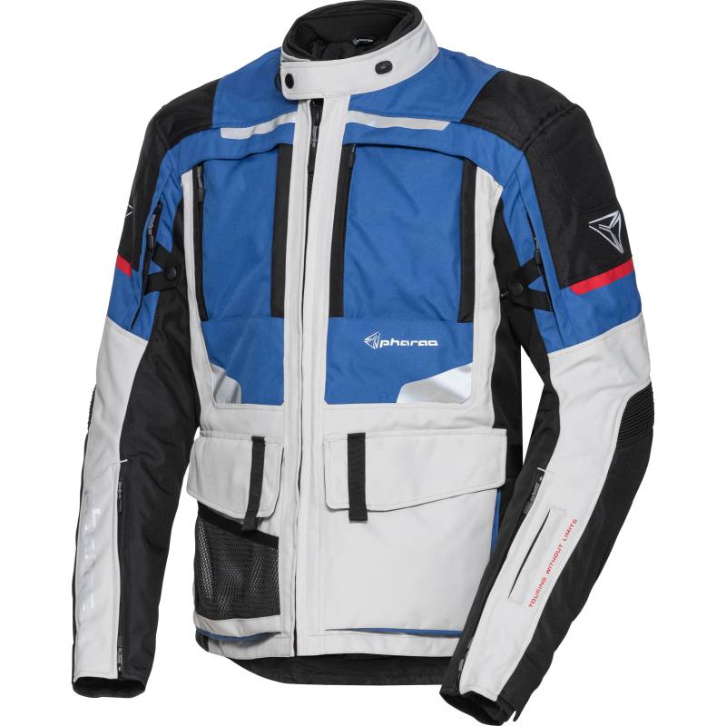 Pharao Pharao Kelo WP Adv. Textiljacke blau/grau 3XL Herrenblau3XL - Motorradbekleidung - Herren Motorradbekleidung von Pharao