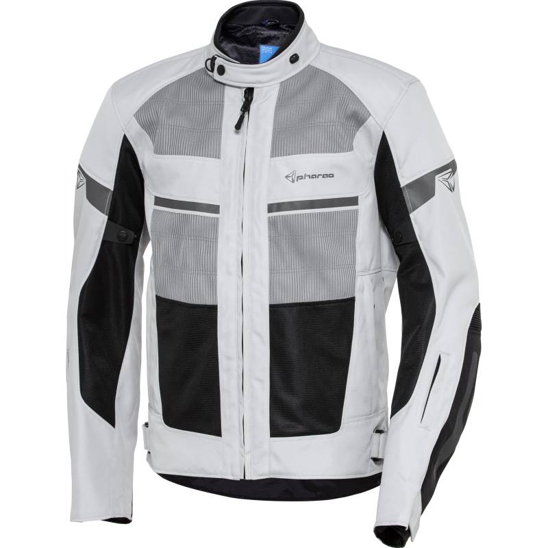 Pharao Pharao Vigo Air Textiljacke grau/schwarz XXL HerrengrauXXL - Motorradbekleidung - Herren Motorradbekleidung von Pharao