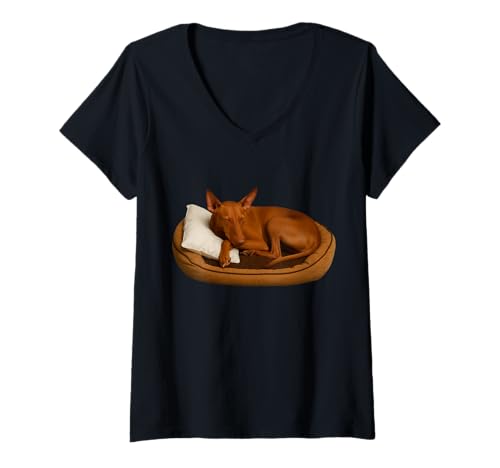Damen Pharaoh Hound T-Shirt mit V-Ausschnitt Damen Pharaoh Hound T-Shirt mit V-Ausschnitt von Pharaoh Hound Dog