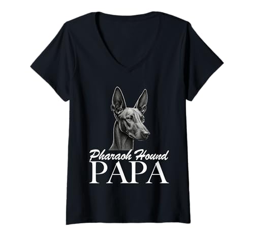 Damen Pharaoh Hound Dad T-Shirt mit V-Ausschnitt Damen Pharaoh Hound Dad T-Shirt mit V-Ausschnitt von Pharaoh Hound Papa