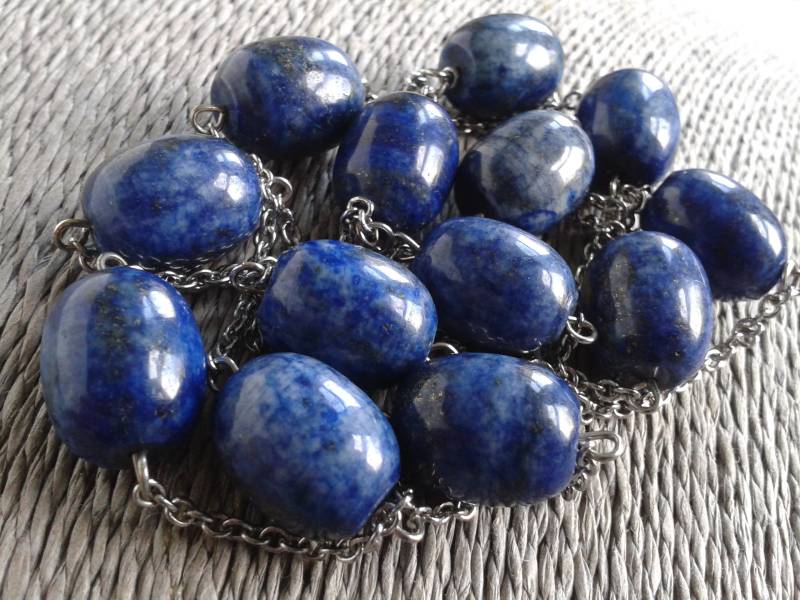 Reich Blau Sodalith Halskette Reich Blau Sodalith Halskette von PharaohsRetreat