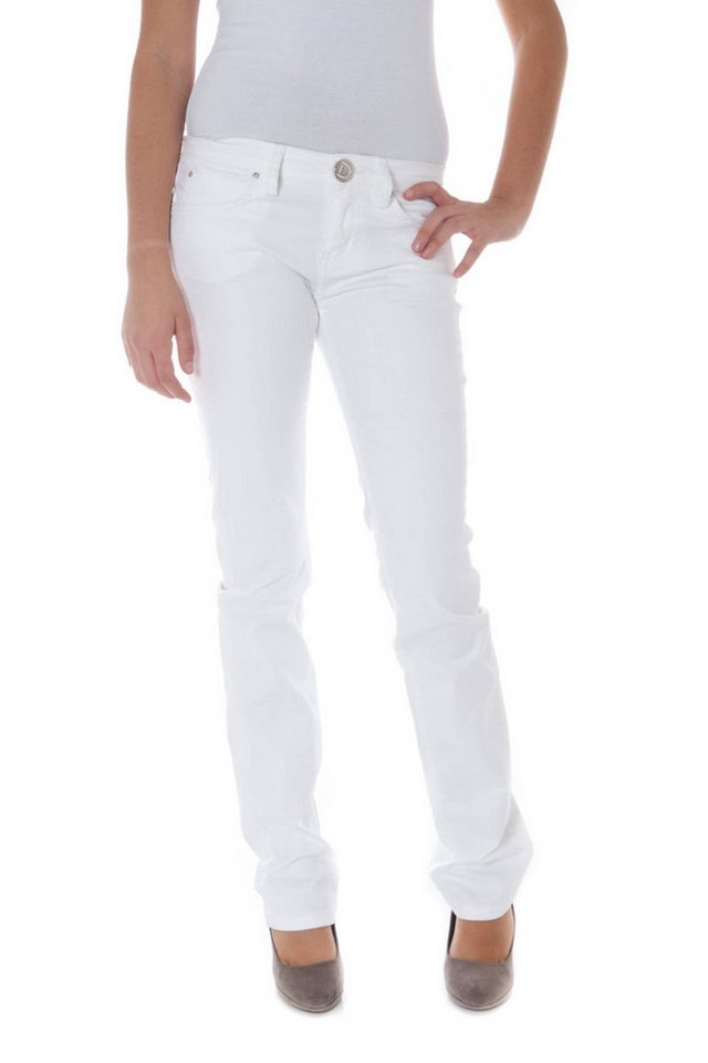 Phard 5-Pocket-Hose Elegante Damenhose: Weiße 5-Taschen-Hose mit zylindrischem Bein. von Phard