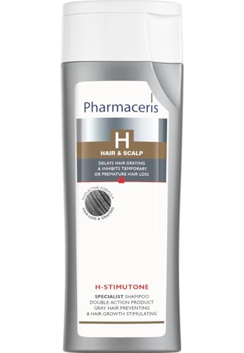 Pharmaceris H Shampoo gegen Ergrauen und Haarausfall, Tiefenreinigung und verbessert den Zustand der Haare, spendet der Kopfhaut Feuchtigkeit, Für Damen und Herren - 250 ml von Pharmaceris