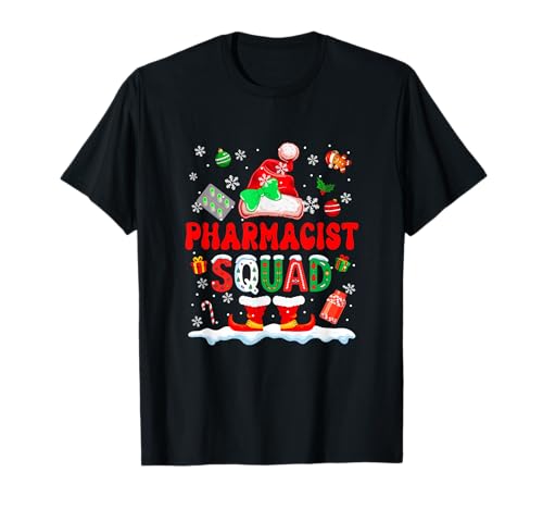 Apotheker-Squad Frauen Job Weihnachten Weihnachtsmann Kostüm Fliege T-Shirt von Pharmacist Christmas Costume
