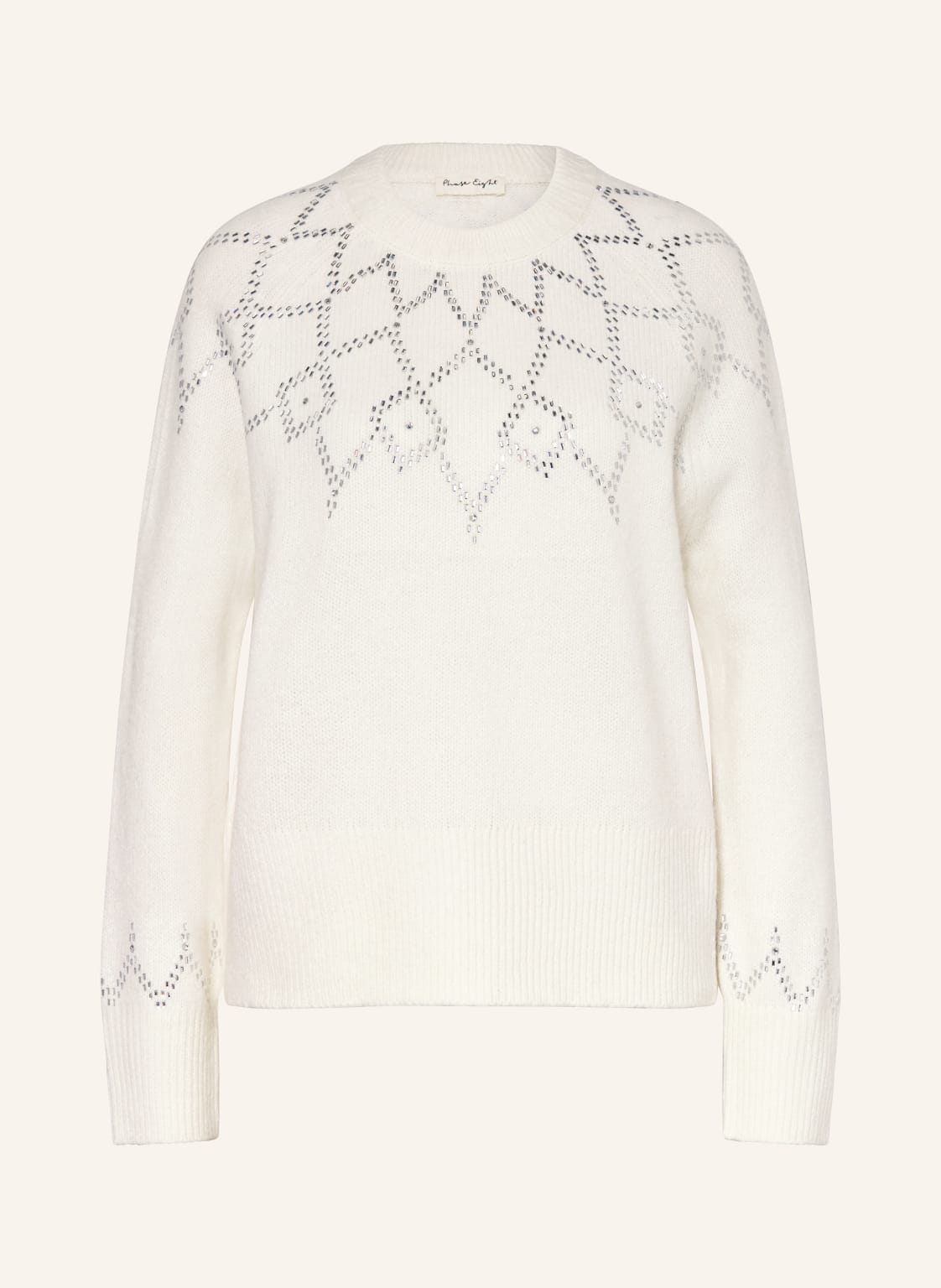 Phase Eight Pullover Abigail Mit Schmucksteinen weiss von Phase Eight