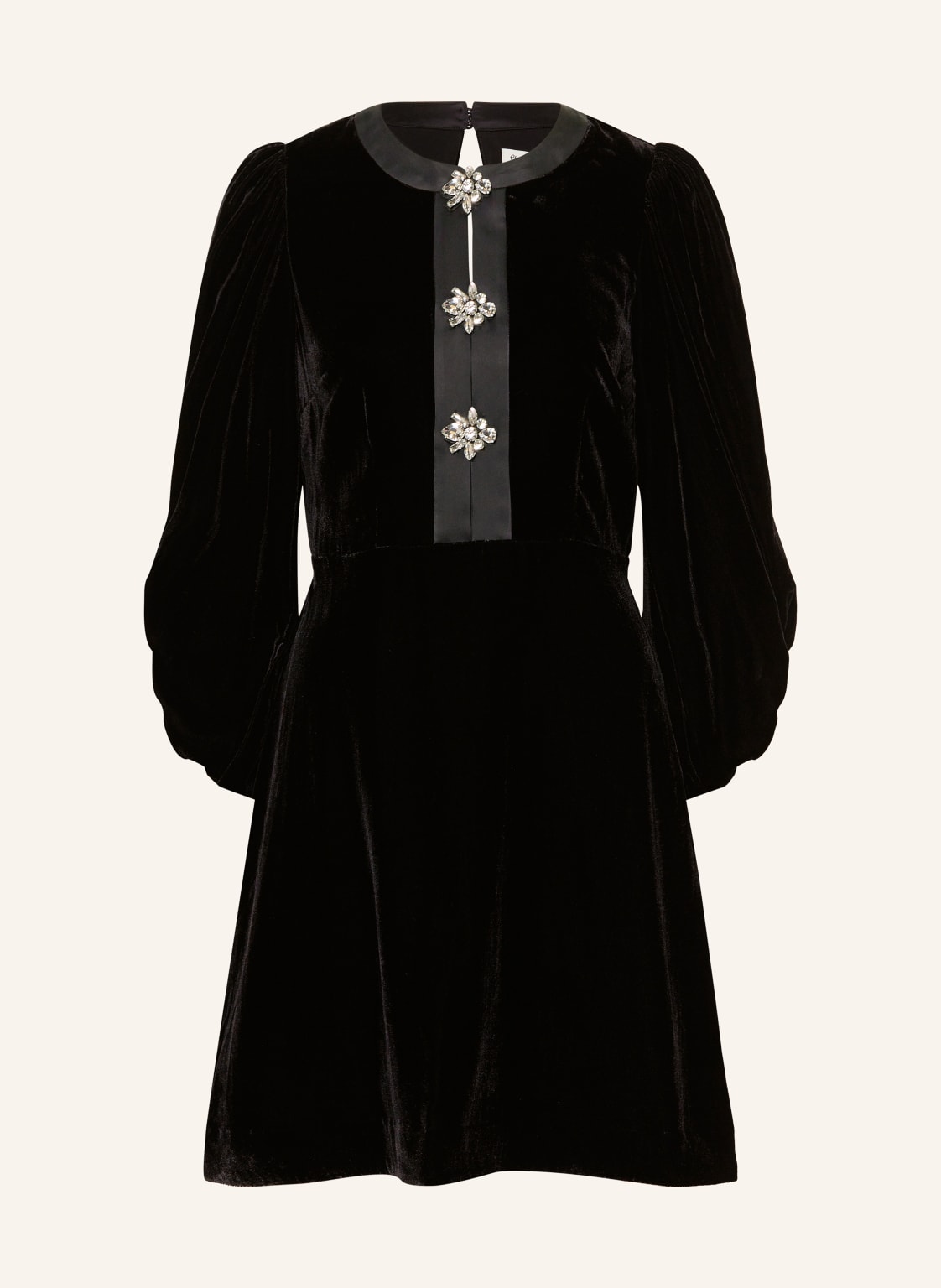 Phase Eight Samtkleid Heidi Mit Schmucksteinen schwarz von Phase Eight