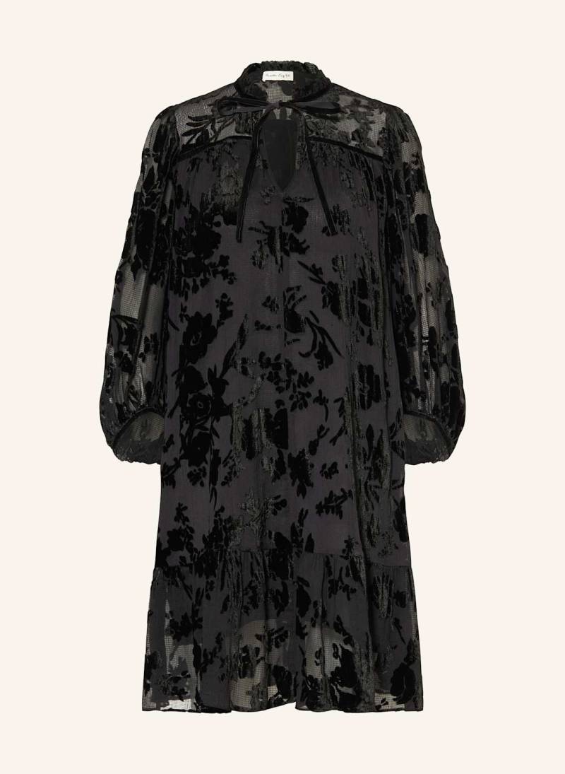 Phase Eight Samtkleid Mila Mit Volants schwarz von Phase Eight