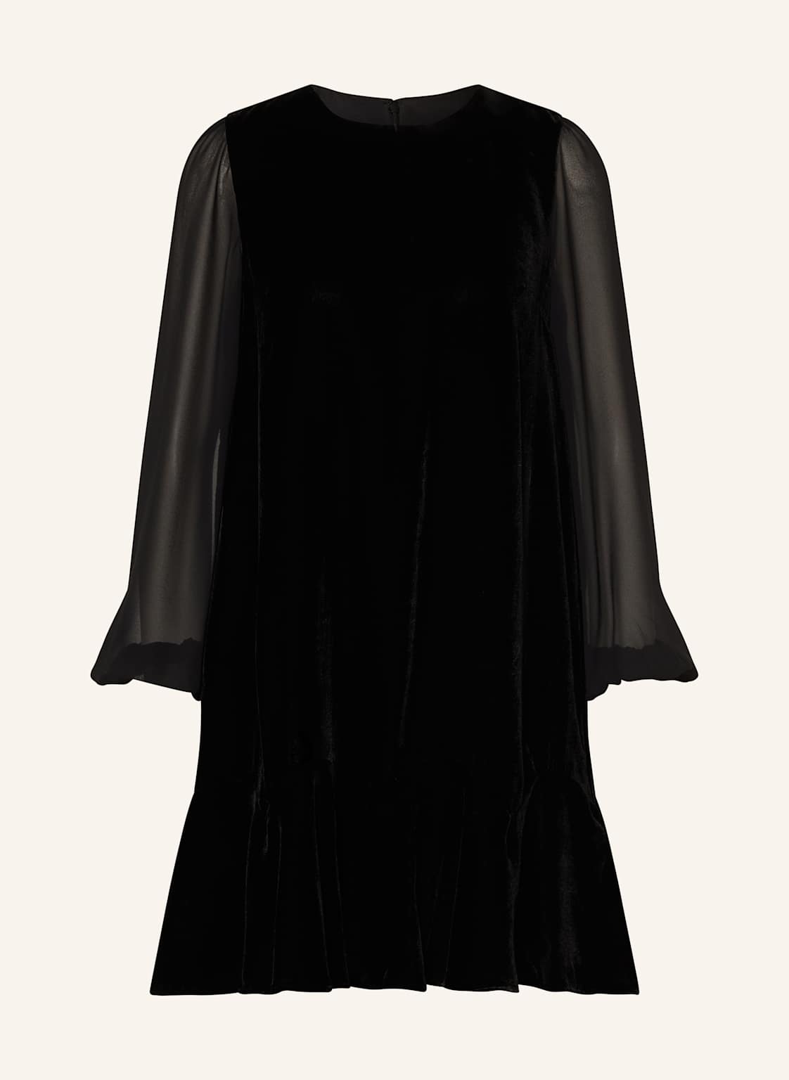 Phase Eight Samtkleid Velvet Mit Volants schwarz von Phase Eight