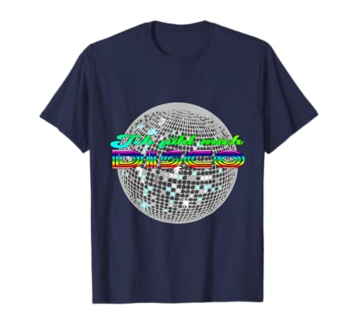 Phatt Tunes Disco Classic T-Shirt, Herren, Männer, Disco-Fans, Halbarm, T-Shirt, Blau, S von Phatt Tunes