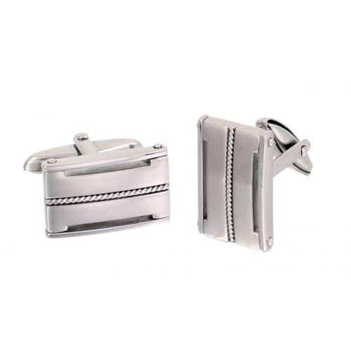 Phebus 85/0012 Herren-Manschettenknöpfe Edelstahl-Kabel, gekreuzt von PHEBUS