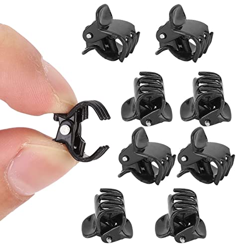 Phefop 100pcs Mini-Haarklammern Stilvoller Nicht Rutscher Schwarzer Plastikklaue für Dünne Haare No-Slip Mini Clips Styling Accessoires für Frauen und Mädchen (schwarz) von Phefop