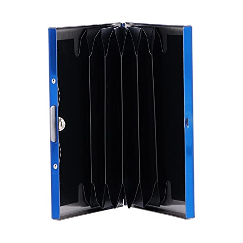 Phefop Elegantes Kreditkartenetui aus Edelstahl mit Blockierung – zur Aufbewahrung von Kreditkarten, Visitenkarten und Bargeld – wird in einer stilvollen Box geliefert, Kartenhalter aus Edelstahl, 6 von Phefop