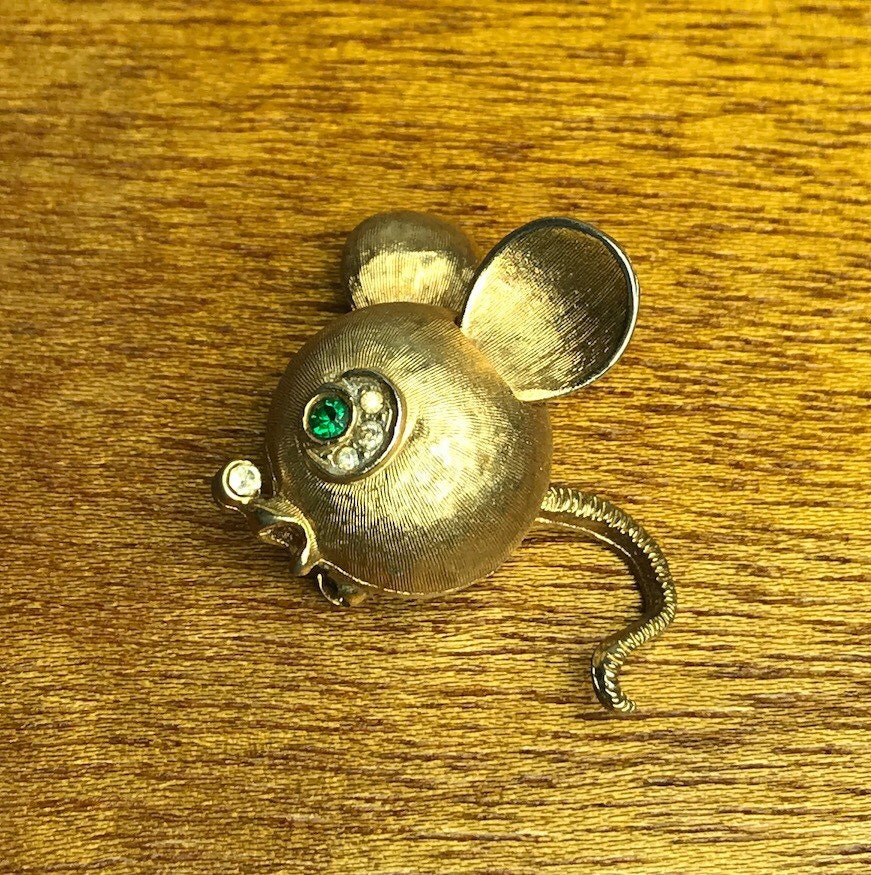 Vintage Robert Mandle Strass Maus Brosche Vintage Robert Mandle Strass Maus Brosche von PheonixJewel