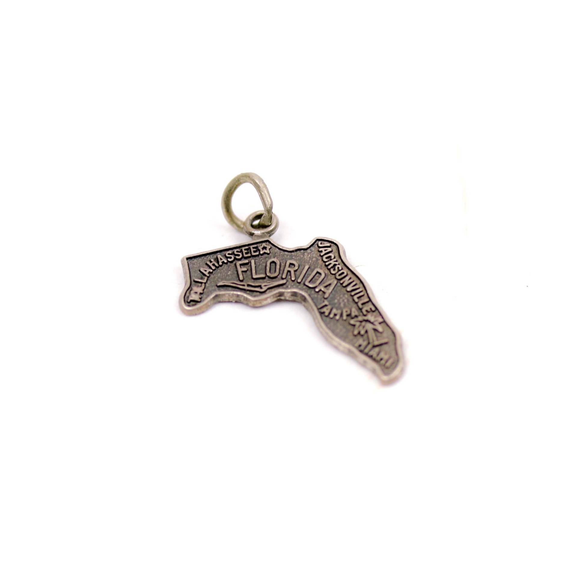 Vintage Sterling Silber Florida State Armband Charme Anhänger von PheonixJewel