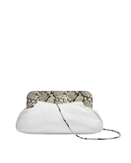Phialebel | Constanza maxi white & python | Women's Ghost White Handbags von Phialebel