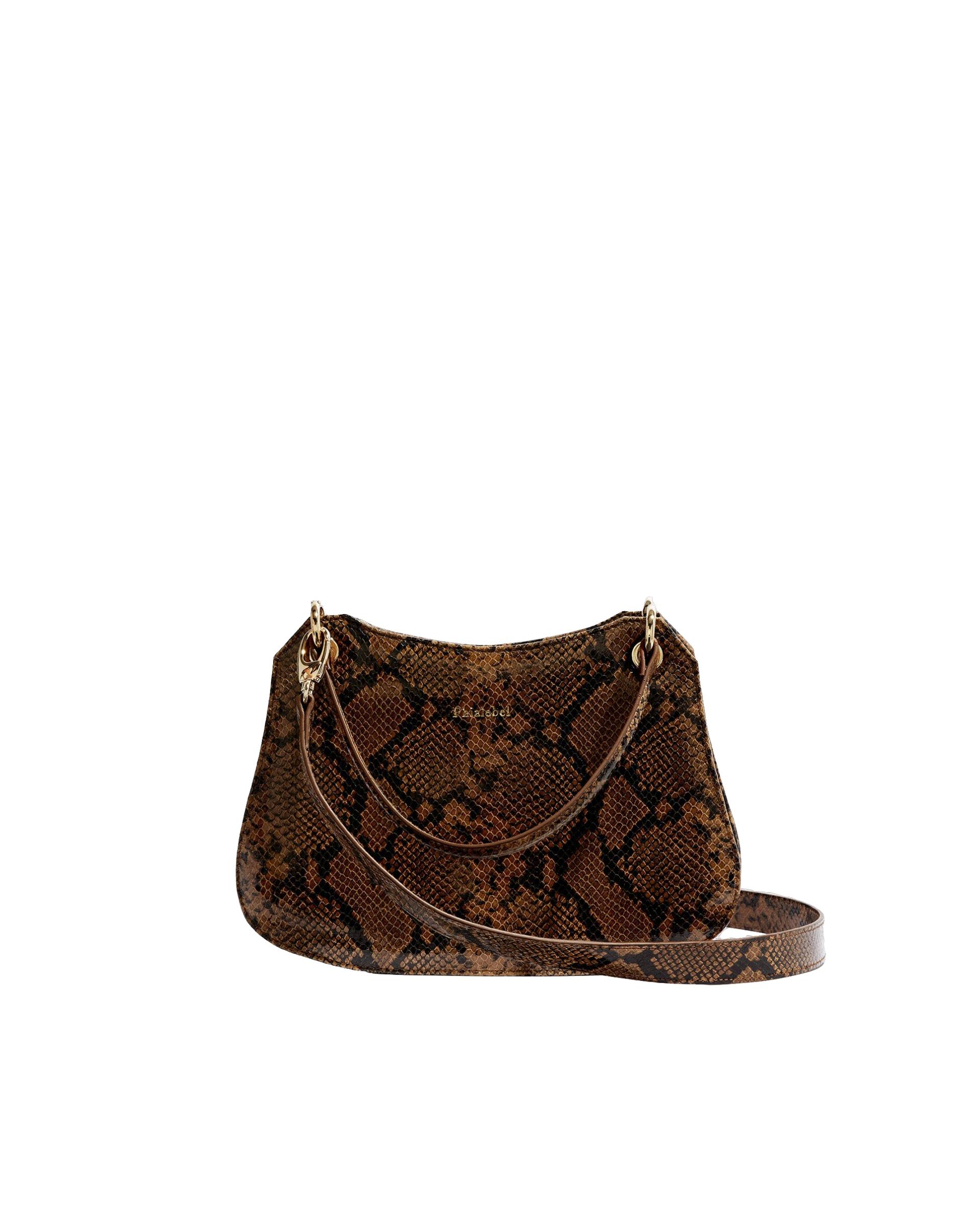 Mini Olympia camel in snake print - Brown - Phialebel - Handbags Mini Olympia camel in snake print - Brown - Phialebel - Handbags von Phialebel