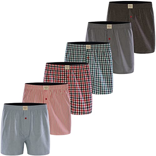 Herren Boxer Multipack Classic Checks Baumwolle Boxershorts gewebt Web Webboxer Unterhosen Phil & Co. - Mix1 - XXL von Phil & Co. Berlin