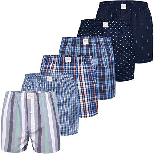 Herren Boxer Multipack Classic Checks Baumwolle Boxershorts gewebt Web Webboxer Unterhosen Phil & Co. - Mix14 - L von Phil & Co. Berlin