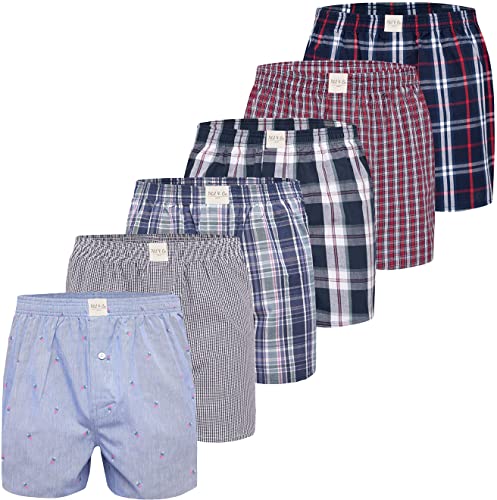 Herren Boxer Multipack Classic Checks Baumwolle Boxershorts gewebt Web Webboxer Unterhosen Phil & Co. - Mix15 - L von Phil & Co. Berlin