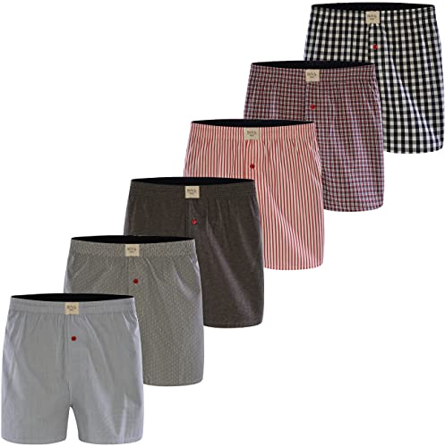 Herren Boxer Multipack Classic Checks Baumwolle Boxershorts gewebt Web Webboxer Unterhosen Phil & Co. - Mix4 - XL von Phil & Co. Berlin