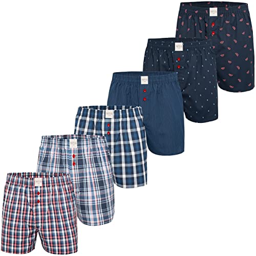 Herren Boxer Multipack Classic Checks Baumwolle Boxershorts gewebt Web Webboxer Unterhosen Phil & Co. - Mix8 - XL von Phil & Co. Berlin
