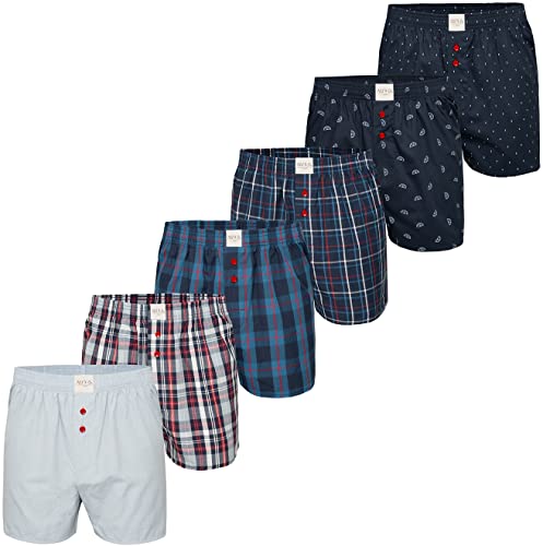 Herren Boxer Multipack Classic Checks Baumwolle Boxershorts gewebt Web Webboxer Unterhosen Phil & Co. - Mix9 - M von Phil & Co. Berlin