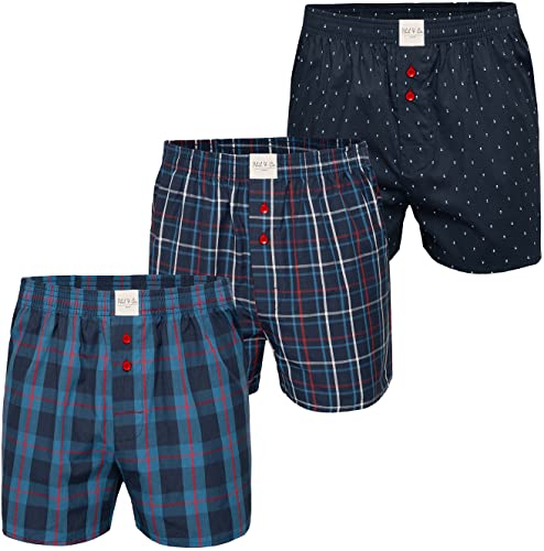 Herren Boxer Multipack Classic Checks Baumwolle Boxershorts gewebt Web Webboxer Unterhosen Phil & Co. - Set3-4XL von Phil & Co. Berlin