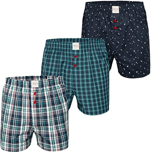 Herren Boxer Multipack Classic Checks Baumwolle Boxershorts gewebt Web Webboxer Unterhosen Phil & Co. - Set5-3XL von Phil & Co. Berlin