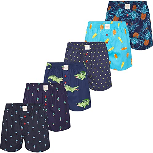 Herren Boxer Multipack Motive Prints Baumwolle Boxershorts gewebt Web Webboxer Unterhosen Phil & Co. - Set 2 - XXL von Phil & Co. Berlin