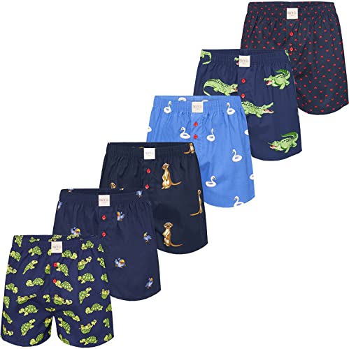 Herren Boxer Multipack Motive Prints Baumwolle Boxershorts gewebt Web Webboxer Unterhosen Phil & Co. - Set 3 - XXL von Phil & Co. Berlin