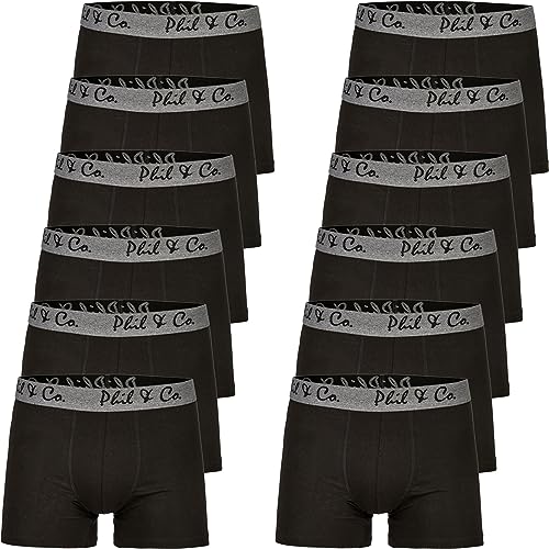 Phil & Co. Berlin 12 Pack Jersey Boxershorts Trunk Short Pant Farbwahl, Farbe:Design 01, Grösse:L von Phil & Co. Berlin