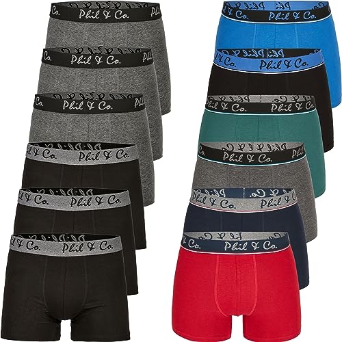 Phil & Co. Berlin 12 Pack Jersey Boxershorts Trunk Short Pant Farbwahl, Farbe:Design 05, Grösse:L von Phil & Co. Berlin