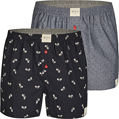 Phil & Co. Berlin 2 Stück Herren Webboxer Boxershorts American Shorts Boxer Unterhosen gewebt kariert, Grösse:M, Farbe:Design 04 von Phil & Co. Berlin