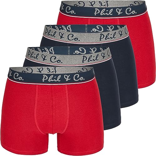 Phil & Co. Berlin 4er Pack Jersey Boxershorts Trunk Short Pant Farbwahl, Farbe:Design 21, Grösse:L von Phil & Co. Berlin