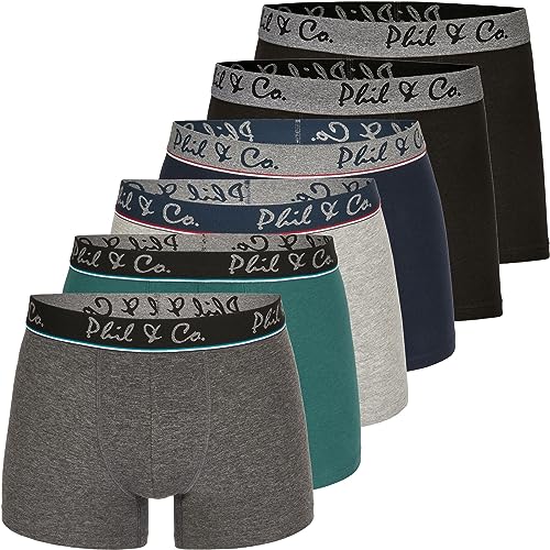 Phil & Co. Berlin 6er Pack Jersey Boxershorts Trunk Short Pant Farbwahl, Farbe:Design 05, Grösse:XL von Phil & Co. Berlin