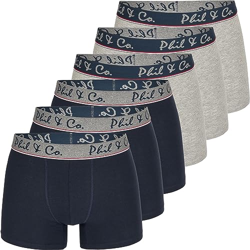 Phil & Co. Berlin 6er Pack Jersey Boxershorts Trunk Short Pant Farbwahl, Farbe:Design 17, Grösse:L von Phil & Co. Berlin