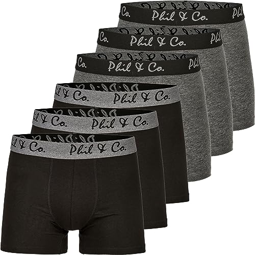 Phil & Co. Berlin 6er Pack Jersey Boxershorts Trunk Short Pant Farbwahl, Farbe:Design 21, Grösse:L von Phil & Co. Berlin