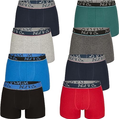 Phil & Co. Berlin 8 Pack Herren Boxershort Jersey desortierter Farbmix, Farbe:Mehrfarbig, Grösse:3XL von Phil & Co. Berlin