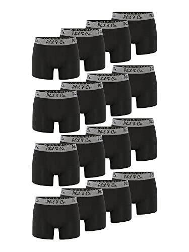 Phil & Co. Berlin Herren Boxer 16-Pack Herren Unterhosen Retropants Trunks Boxershorts aus Baumwolle Retroshorts Unterwäsche - Schwarz - Größe 3XL von Phil & Co. Berlin