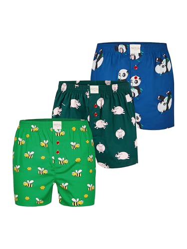 Phil & Co. Berlin Herren Boxer 3-Pack Fun Motives - Prints 3 - Größe M von Phil & Co. Berlin