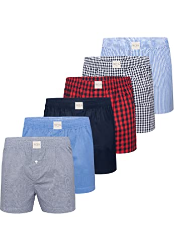 Phil & Co. Berlin Herren Boxer Boxershorts Unterwäsche Unterhose Baumwolle Shorts Webboxer 6-Pack Classics- bunt1 - Größe XL von Phil & Co. Berlin