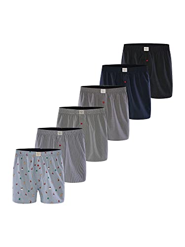 Phil & Co. Berlin Herren Boxer 6-Pack Set Boxershorts Unterwäsche Unterhose Baumwolle Shorts Webboxer Classics Größe L von Phil & Co. Berlin