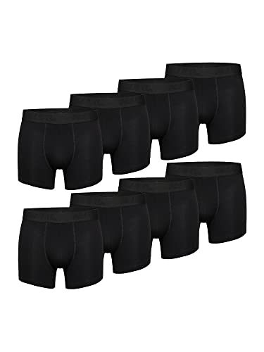 Phil & Co. Berlin Herren Boxershorts Unterwäsche Retro Pants 8-Pack Jersey - Only Black - Größe 3XL von Phil & Co. Berlin