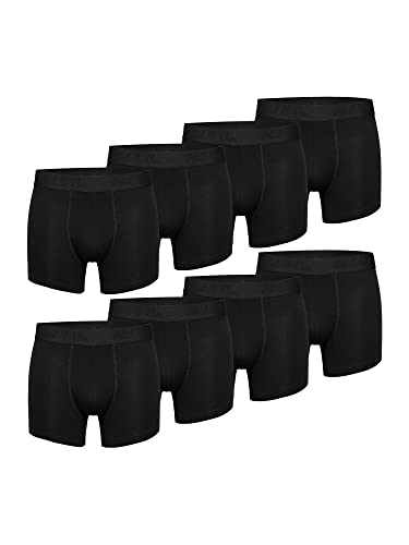 Phil & Co. Berlin Herren Boxershorts Unterwäsche Retro Pants 8-Pack Jersey - Only Black - Größe 4XL von Phil & Co. Berlin