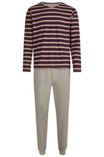 Phil & Co. Berlin Herren Pyjama Schlafanzug V-Ausschnitt Sleepwear Homewear Langarm, Farbe:grau, Größe:XL - 54 von Phil & Co. Berlin