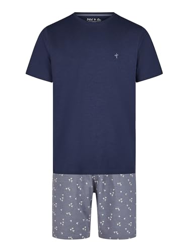 Phil & Co. Berlin Herren Pyjama Shorty - dunkelblau-slub - Größe XL von Phil & Co. Berlin